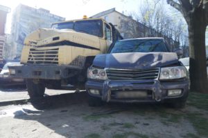 car and truck accident/collision